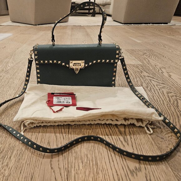 Valentino Small Single Strap Rockstud Bag in Giada - Picture 1 of 5